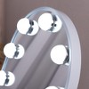 VANITII Arched Vanity Makeup Mirror with Lights Metal Tabletop White 12''x14'' - 3 of 4