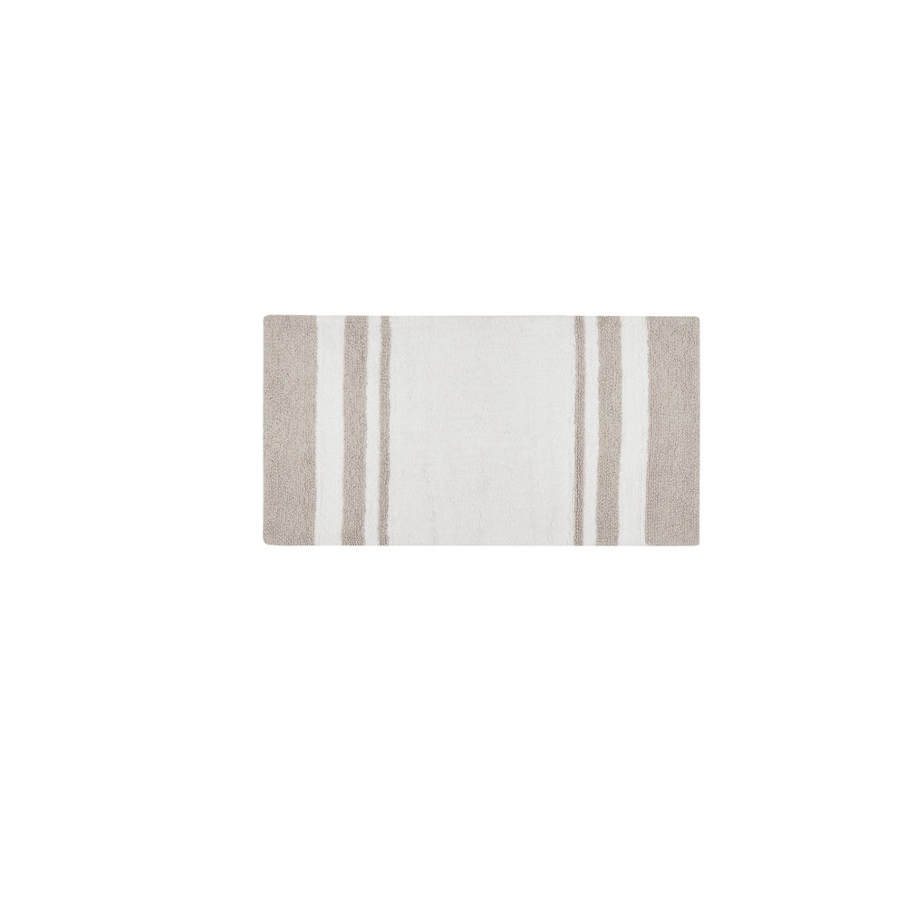27inx45in Spa Cotton Reversible Bath Rug Taupe Brown