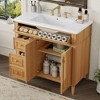 GDFStudio Erica Modern 36" Wood Bathroom Vanity with Ceramic Sink, 3-Drawer and Cabinet - 2 of 4