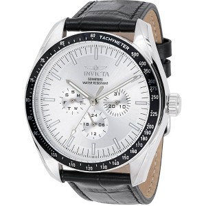 Invicta 45968 Men's Specialty Silver Tone Dial Leather Strap Watch - 1 of 2