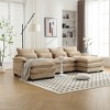 110.63'' Chenille Oversized Four-Seater U-Shaped Sectional Sofa with High-Density Sponge Filling and Solid Wood Frame - 4 of 4