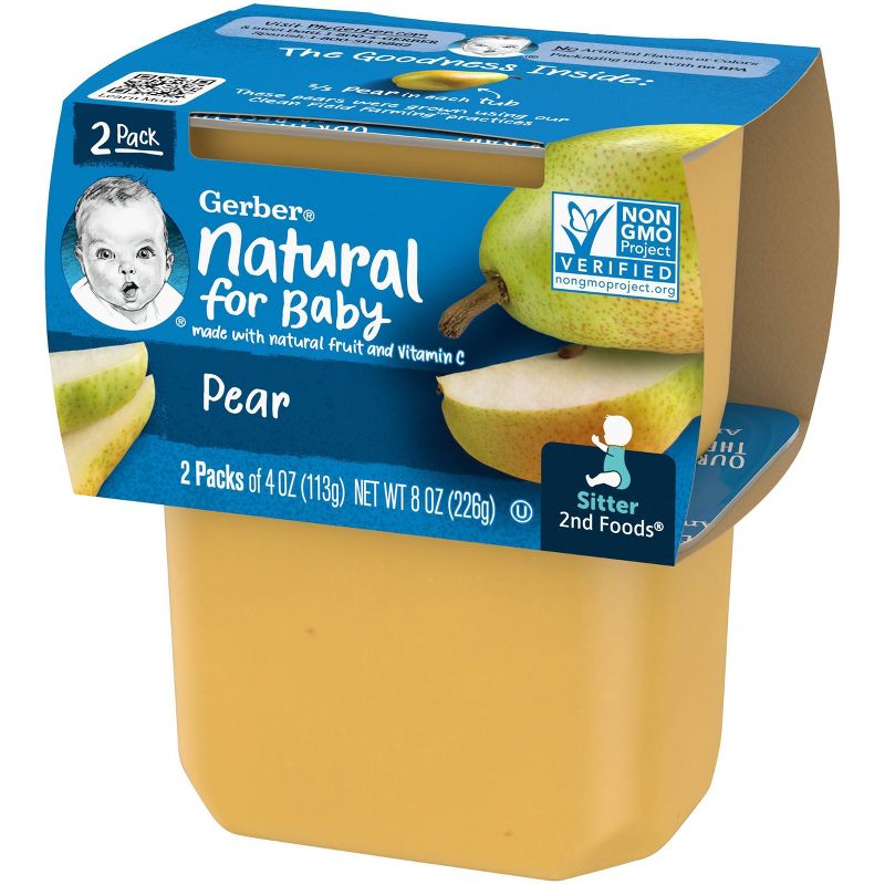 Gerber Sitter 2nd Foods Pear Baby Meals Tubs - 2ct/4oz Each, 4 of 8