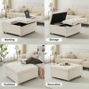 Extra Large Storage Ottoman Coffee Table w/Lift Top, Oversized Square Ottoman with Storage, Tufted Upholstered Ottomans Coffee Table for Home - 4 of 4