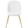 Modway Scoop Performance Velvet Side Gold Stainless Steel Metal Base in White, Dining Chair - 4 of 4