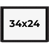 PosterPalooza | Modern Shadow Box 1" Depth Black Picture Frame - UV Acrylic, Backing Board, Hanging Hardware - 2 of 4