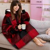 PAVILIA Faux Shearling Wearable Blanket Hoodie, Cozy Oversized Hooded Sweatshirt Adults, Warm Fleece Big Pocket - 4 of 4