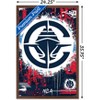 Trends International NBA Los Angeles Clippers - Maximalist Logo 24 Framed Wall Poster Prints - 3 of 4