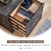 SinCiDo Farmhouse 2 Drawer File Cabinet, 30" Office Storage Cabinet w/Hanging Folders Holds A4 Letter Legal Files Size, Dark Rustic Oak - 4 of 4