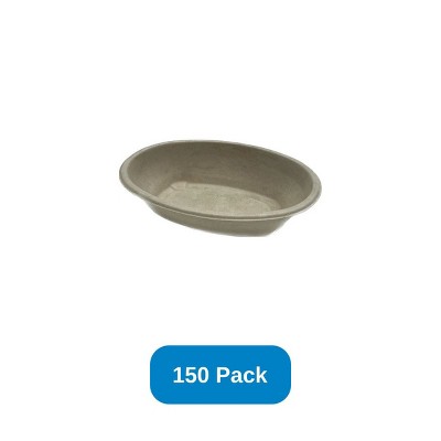 Sabert 27 oz Oval Burrito Bowl Natural Plant Fiber No Added PFAS - Pack of 150
