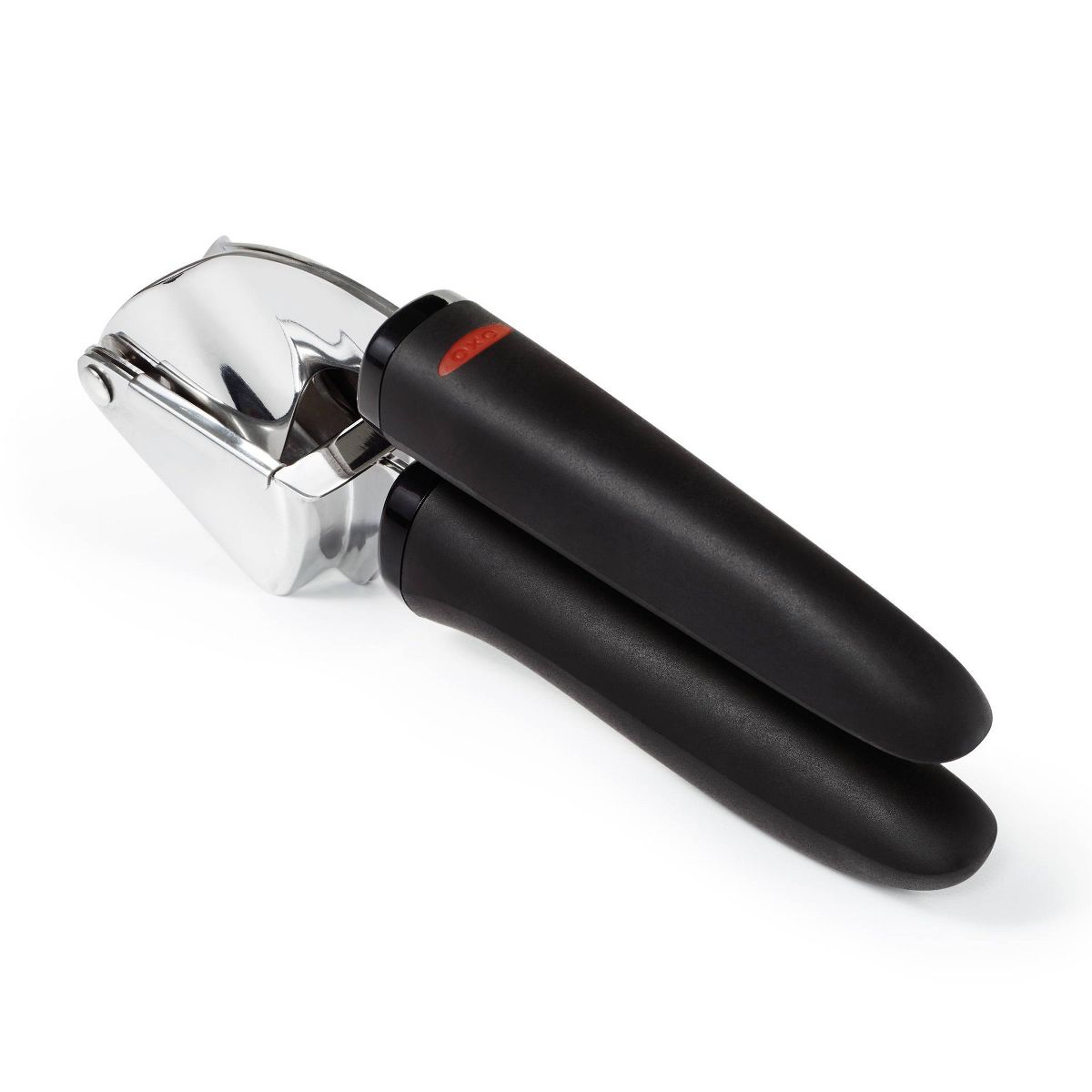 OXO Garlic Press: Chromed Steel & Plastic, Dishwasher-Safe, Garlic Mincer & Crusher, Black