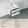 ChicFurnit Bathroom Vanities 30 Inch Wallmounted Vanity with Stone Resin Sink and Storage for Bathroom, White, 29.53"*19.69"*22.44" - 3 of 4