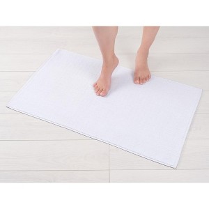 American Soft Linen 100% Cotton Turkish Bath Mat Rugs, Slip Resistant Bottom Base Bath Mats for Bathroom - 1 of 4