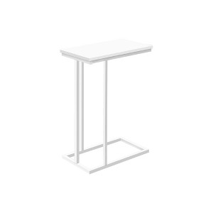 FONTOI C-shaped Side Table, Bedside Table with Felt pads, Snack Stand for Living Room, Bedroom, White, 18.5"*25.25"*10.25" - 1 of 4