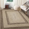 Braided Collection Area Rug, Washable Navy Vintage Country Cottage Carpet, Low Pile Non-Slip Indoor Throw Rug for Living Room & Bedroom, Camel - 2 of 4