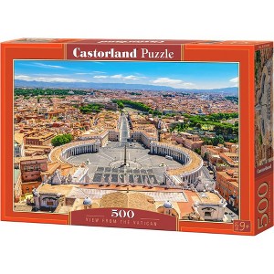 500 Piece Jigsaw Puzzle, View from the Vatican, Rome, Puzzle of Italy, St. Peter square, Tourist place, Adult Puzzle, Castorland B-53964 - 1 of 4