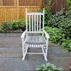 FONTOI Wooden Rocking Chair Porch, Wood Rocker Chairs with High Back, Widen Seat and Armrests for Home Garden, White, 23.23"*44.69"*33.07" - 4 of 4