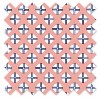  Bacati - Olivia Dots/Cross Coral/Navy Crib/Toddler Bed Skirt - 2 of 3