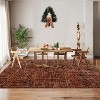 Washable Modern Abstract Area Rug with Non-Slip Backing, Soft Pearl Velvet Low-Pile Carpet, Non-Shedding Durable Indoor Rug for Living Room - 2 of 4