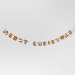 "Merry Christmas" Gingerbread Garland - Wondershop™ - 1 of 3