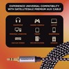 SatelliteSale Auxiliary 3.5mm Audio Jack Male to Male Digital Stereo Aux Cable Universal Wire Black/White Nylon Cord - 2 of 4