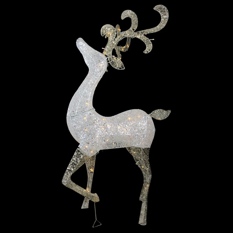 Northlight 4.6' Lighted and Glitter Drenched Reindeer Outdoor Christmas Yard Art, 3 of 5