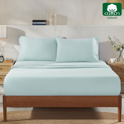 Seafoam Queen Cotton Sateen Deep Pocket Sheet Set