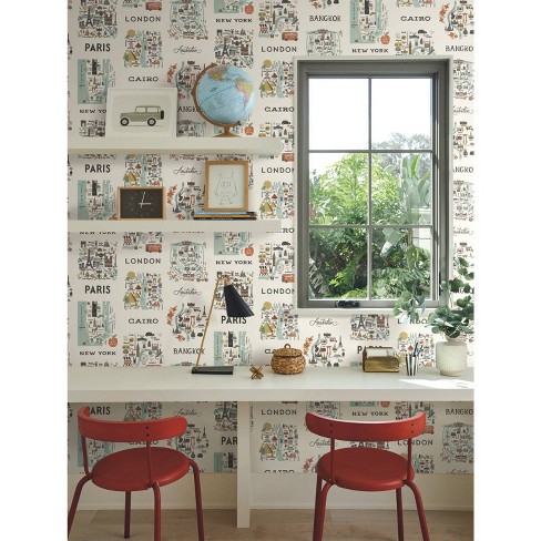 Rifle Paper Co. Menagerie Peel & Stick Wallpaper - Blue