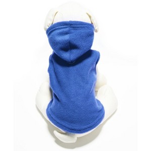 Gooby Fleece Vest Hoody, Large, Blue - 1 of 1