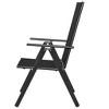 vidaXL Black Folding Patio Chair Set - Adjustable Reclining Back with Comfortable Textilene Seats Outdoors Garden Furniture - 3 of 4