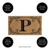 28" x 16" Monogram Coir Mat, Letter  "P" - 3 of 4