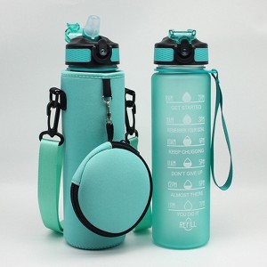 BABYYER Water Bottle Carrier Bag with Strap 1000ML Sports Bottle Holder Pouch Cover for Walking Hiking Travelling - 1 of 4