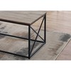 Laminate & Metal 3-Piece Coffee and End Table Set with X-Frame Base and Contemporary Design for Living Room or Family Room - 4 of 4