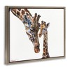 Stupell Industries Baby Giraffe Animal Watercolor Black Framed Floater Canvas Wall Art - 3 of 4