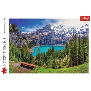 Trefl Lake Oeschinen Alps Switzerland Jigsaw Puzzle - 1500pc - 1 of 3