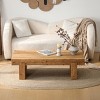47.6" Solid Wood Coffee Table Rectangular Rustic Accent Table for Living Room or Home Office Farmhouse -The Pop Home - 2 of 4