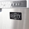 Farmlyn Creek Magnetic Clean Dirty Dishwasher Sign, Reversible Magnet for Farmhouse Kitchen, Double Sided Black & White, 3.5 x 2 in - image 2 of 4