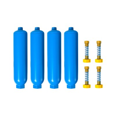 Nispira 40043 Inline Water Cartridge Compatible with Camco RV/Marine Water Filter | Flexible Hose Protector Included | 4 Packs