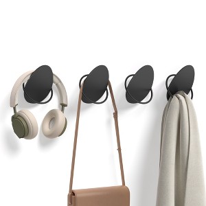SONGMICS HOME Wall-Mounted Coat Rack, Hook Rack, 4 Metal Hooks, for Coats, Bags, Keys, in The Entryway, Bedroom, Living Room - 1 of 4