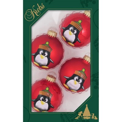 candy apple red with stocking cap penguin