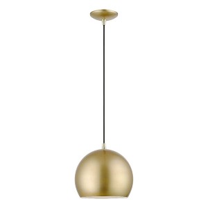 Livex Lighting Piedmont 1 - Light Pendant in  Soft Gold/Polished Brass - 1 of 1