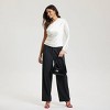 Women's Satin One-Shoulder Draped Top - A New Day™ - 3 of 3