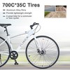 VASIP Shimano 7-Speed Hybrid Bike - Aluminum Frame, Dual Disc Brakes, 700C Wheels - Men/Women's City Bicycle - 3 of 4