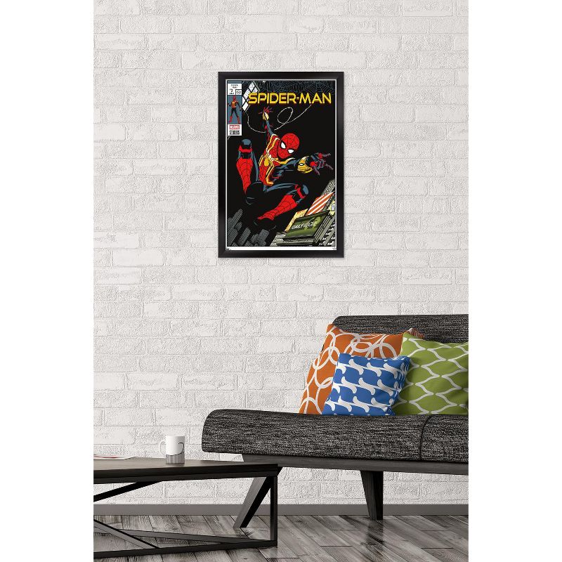 Trends International Marvel Spider-Man: No Way Home - Swinging Comic Framed Wall Poster Prints, 2 of 7