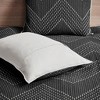 Sapphtopaz Comforter Set Bedding Set Embroidered Chevron Pattern Reversible Quilt Set 3 Piece 1 Quilt, 2 Pillow Shams - 4 of 4