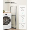 Clothes Drying Rack, Metal Laundry Drying Rack, Foldable, Space-Saving, Free-Standing Airer, with Gullwings Bed Linen Clothing - 3 of 4