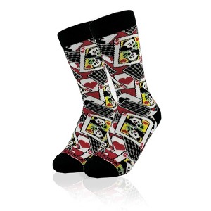 Panda Playing Cards Socks from the Sock Panda (Tween Sizes, Small) - 1 of 4