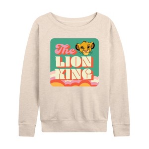 Women's - Disney - Retro Styled Lightweight French Terry Wide Neck Long Sleeve Shirt - 1 of 4