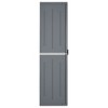 vidaXL Gray Garden Storage Cabinet - 4 Shelves - Polypropylene Material - Cutting-Edge Design - Rattan Look - 25.6"x17.7"x67.7" Size - 3 of 4