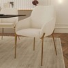 LeisureMod Zaire Modern Dining Chair – Upholstered Side Chair with Gold Iron Legs, Stylish Accent Chair for Dining Room or Kitchen Set of 4 - 3 of 4
