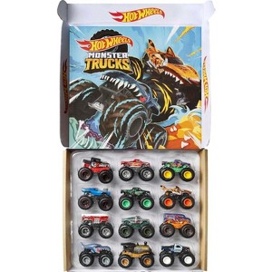 Hot Wheels Monster Trucks Toy Truck 12-Pack, Set of 12 Die-Cast 1:64 Scale Vehicles Styles May Vary - 1 of 4